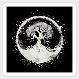 Yggdrasil - White Design Sticker